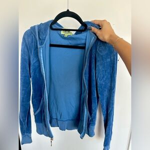 Juicy Couture Blue Velour Hoodie